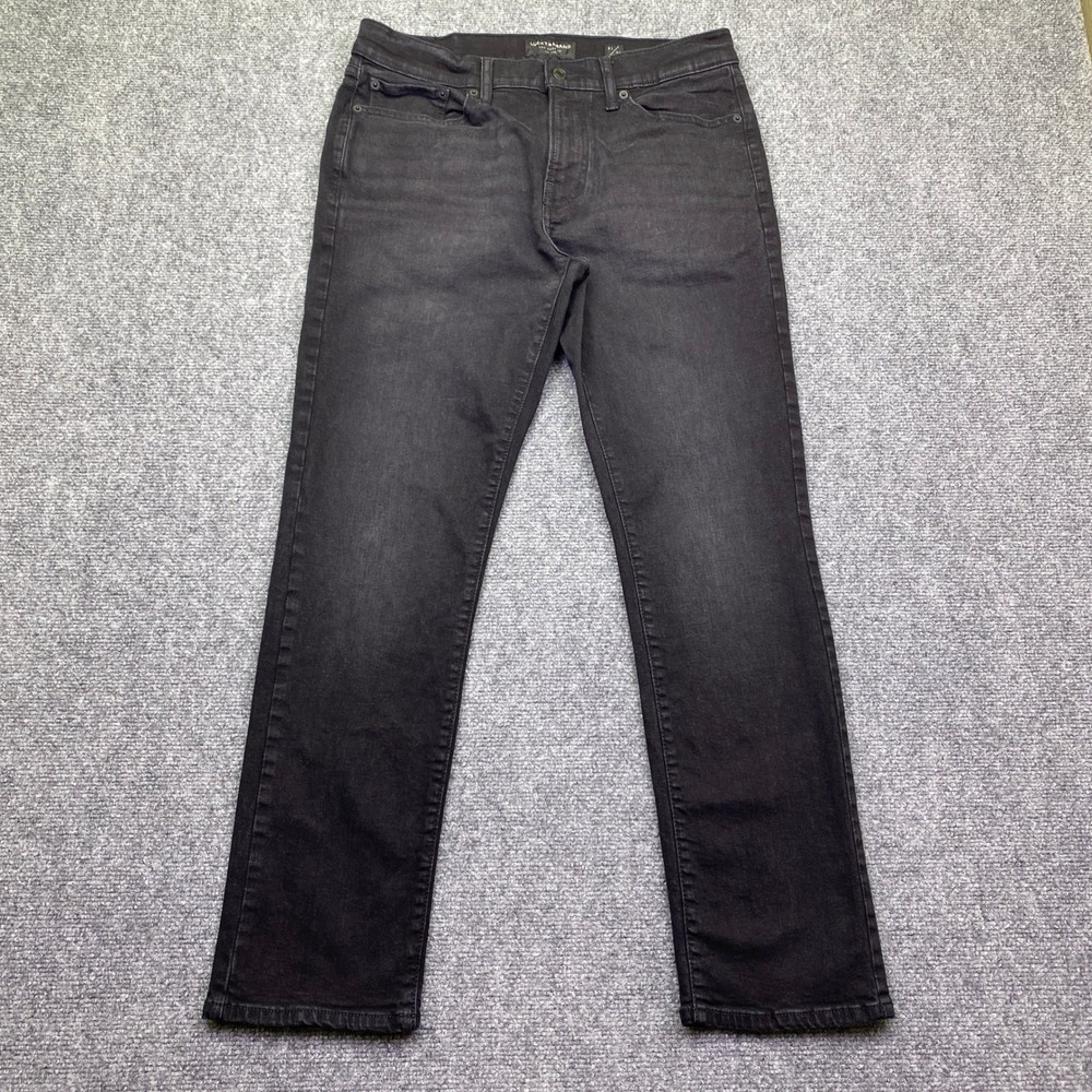 Lucky Brand 410 Athletic Slim Jeans Mens Sz 31 Black Dark Wash‎ Stretch Denim